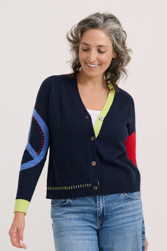 Zaket & Plover Peace Please Cardigan-NEW