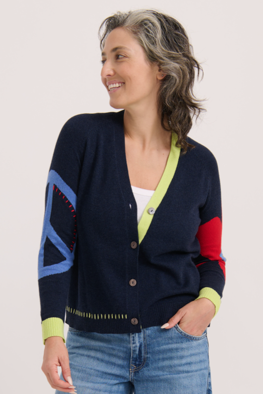 Zaket & Plover Peace Please Cardigan-NEW