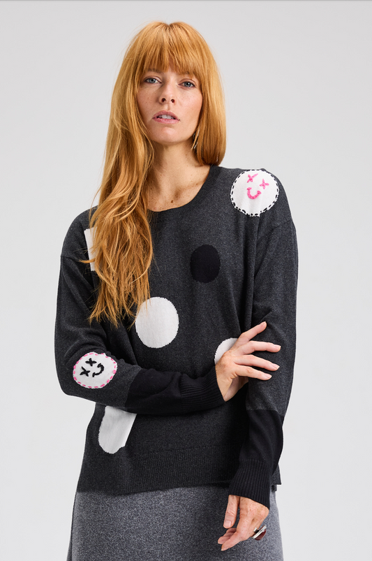 Zaket & Plover Spots Intarsia Sweater-NEW