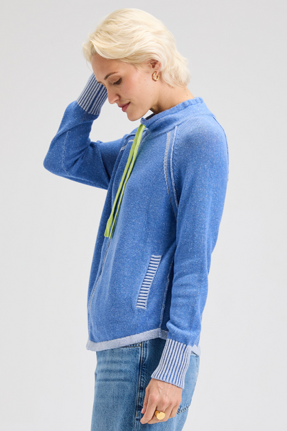 Zaket & Plover Two-Tone Zip Front Cardigan-NEW