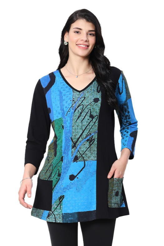 Parsley & Sage Andrea V-Neck Tunic-NEW
