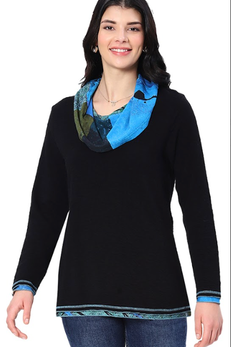 Parsley & Sage Andrea Cowl Neck Top-NEW