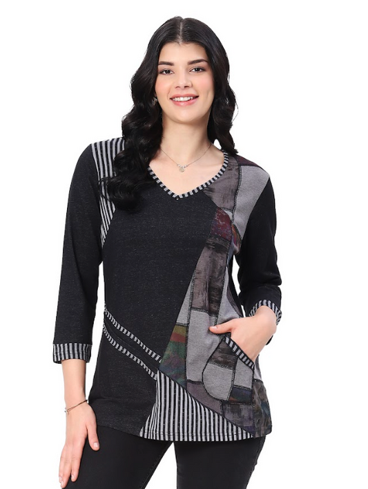 Parsley & Sage Diane Pocket Top