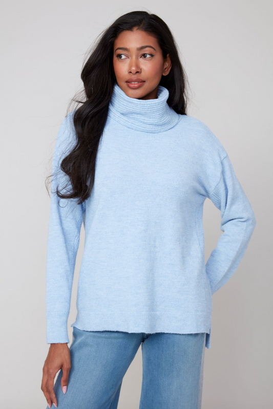 Renuar Cashmere Like Cowl Neck Sweater