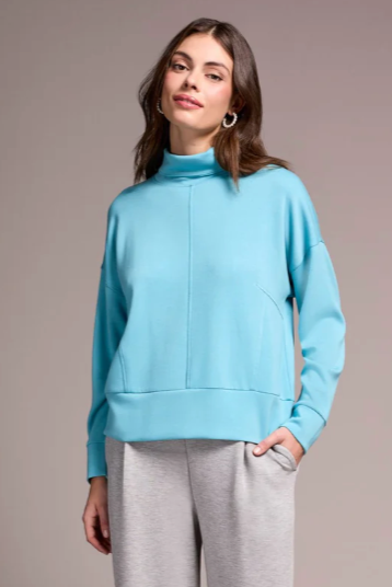Tribal Funnel Neck Top-NEW