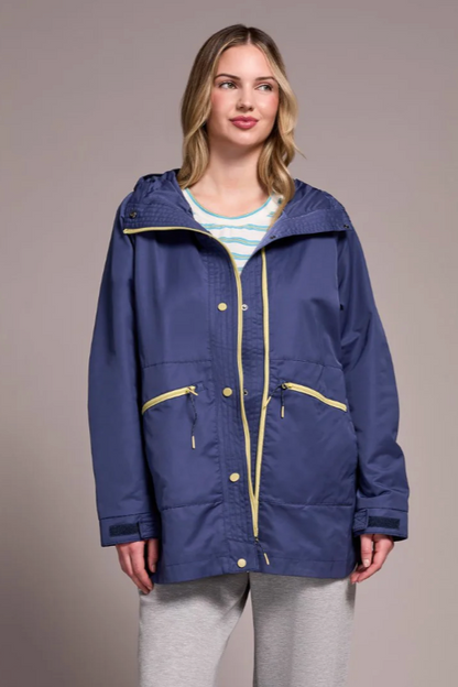 Tribal Water Repellent Lightweight Hooded Coat-NEW