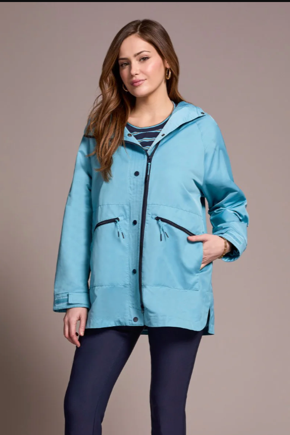 Tribal Water Repellent Lightweight Hooded Coat-NEW