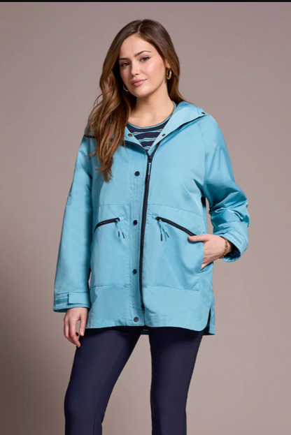 Tribal Water Repellent Lightweight Hooded Coat-NEW
