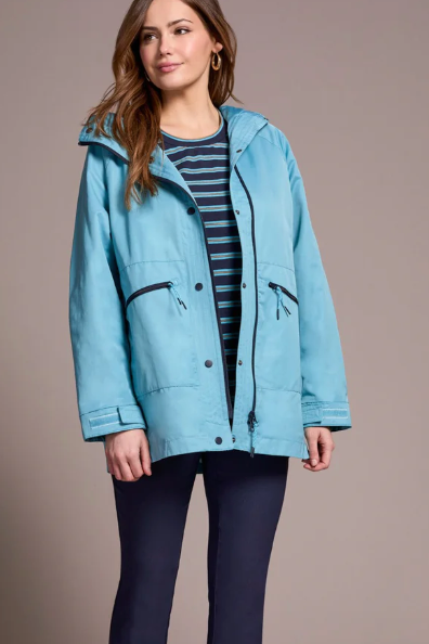 Tribal Water Repellent Lightweight Hooded Coat-NEW