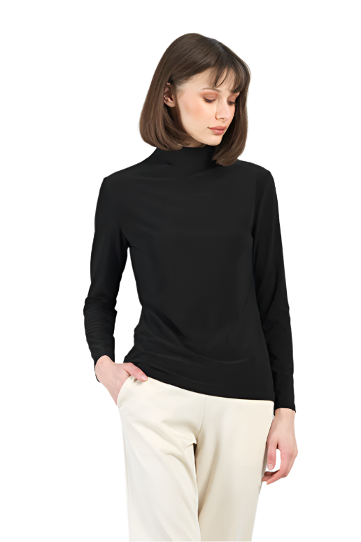 Clara SunWoo Knit Mock Neck Top
