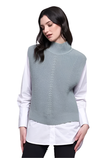 Foil Vest Ever Pop Over-NEW