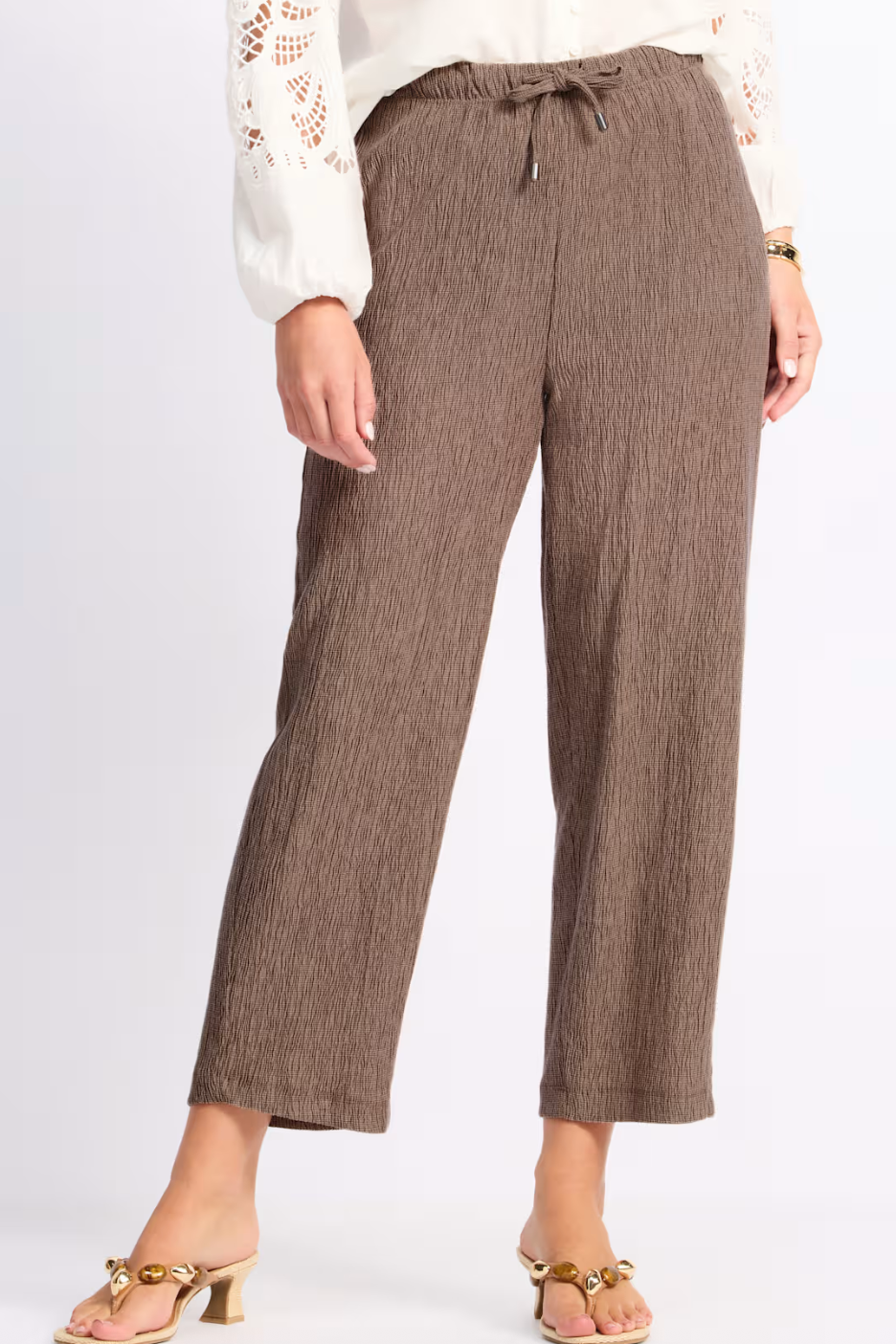Tribal Pull On Textured Barrel Pant-NEW