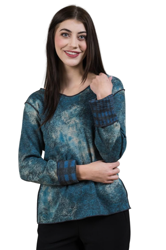 Trisha Tyler Reversible V-Neck Top-NEW
