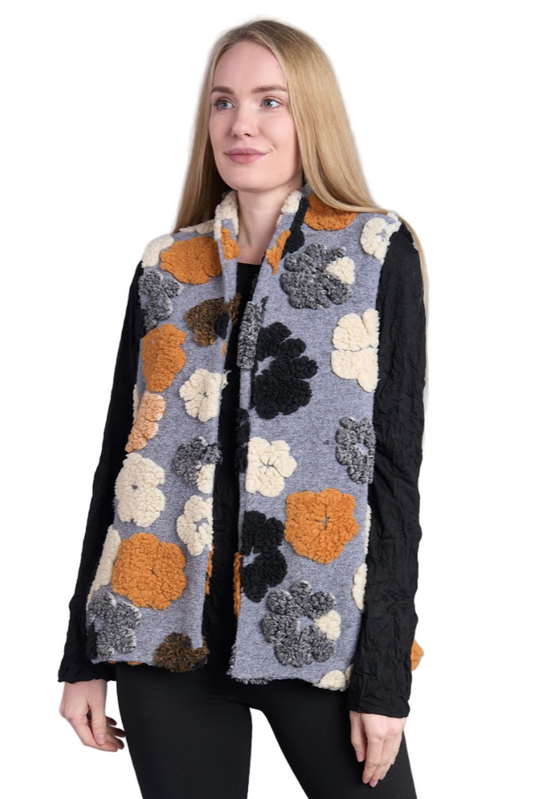 Shana Textured Floral Vest
