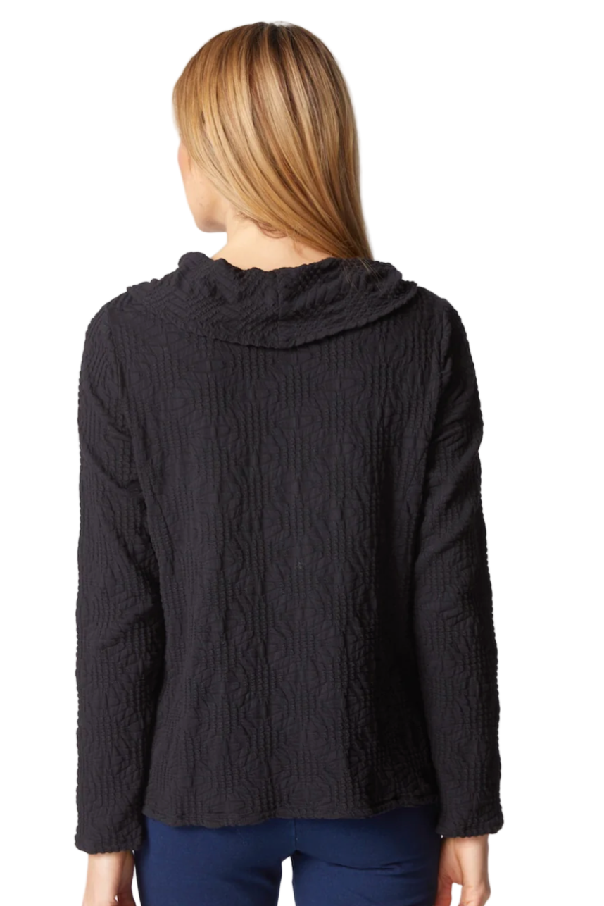 Habitat Sunburst Knit Seamed Cowl Neck Top-NEW