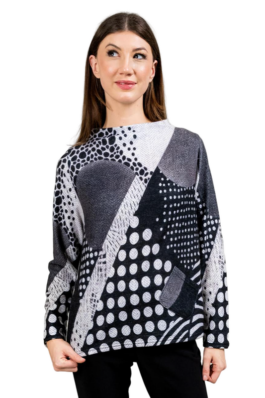 Trisha Tyler Funnel Neck Sweater-NEW