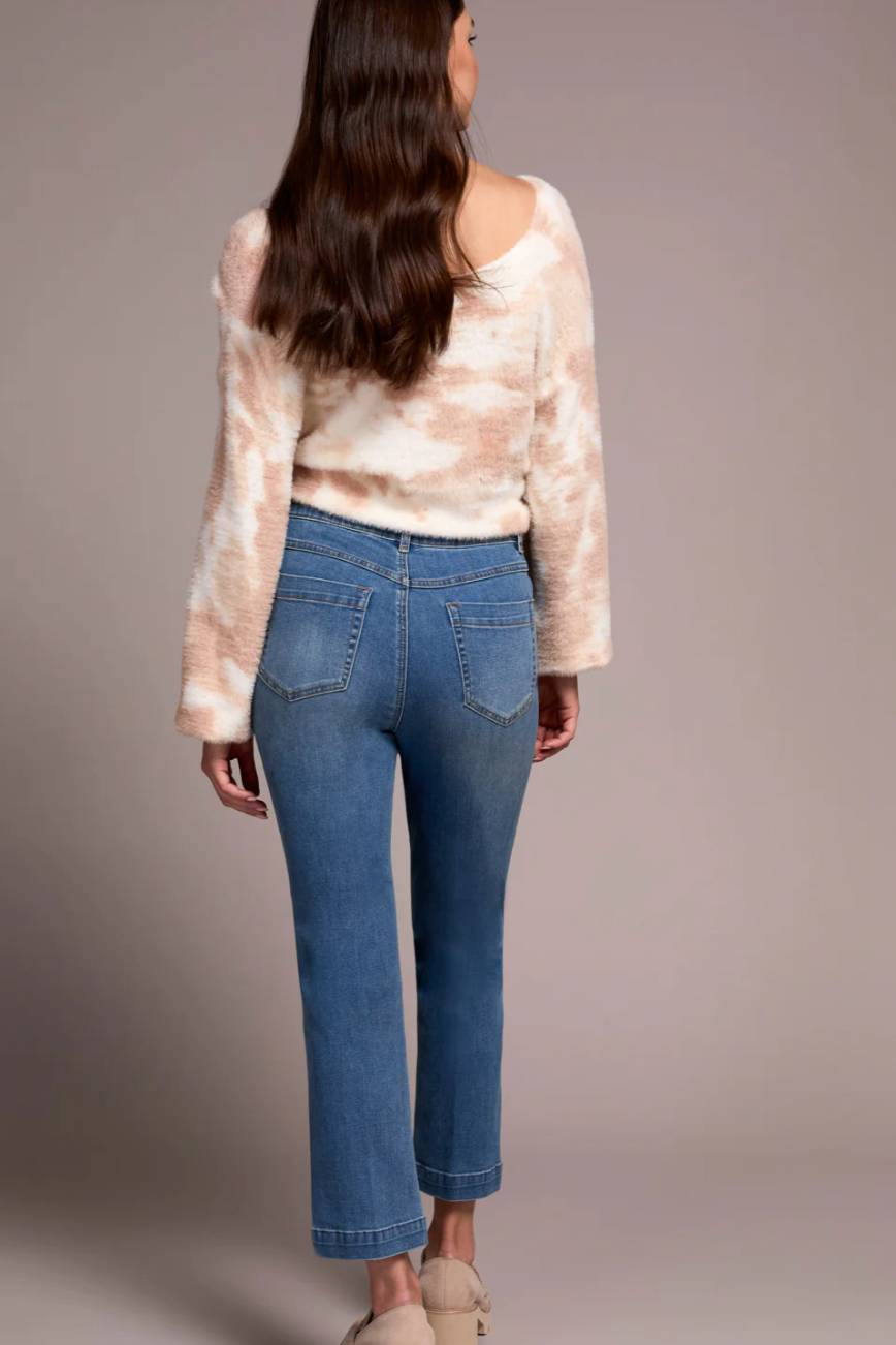 Tribal Audrey Pull on Straight Leg Crop-NEW