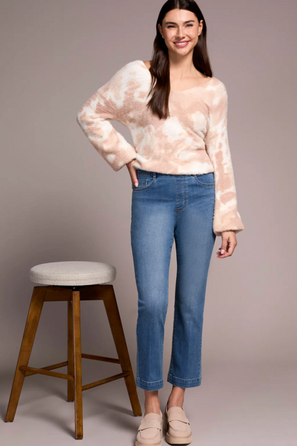 Tribal Audrey Pull on Straight Leg Crop-NEW