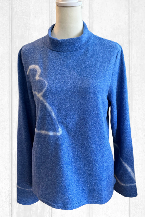 Trisha Tyler Felted Flower Sweater-NEW