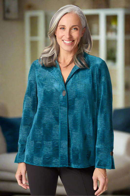 Habitat Crinkle Velvet Swing Shirt-NEW