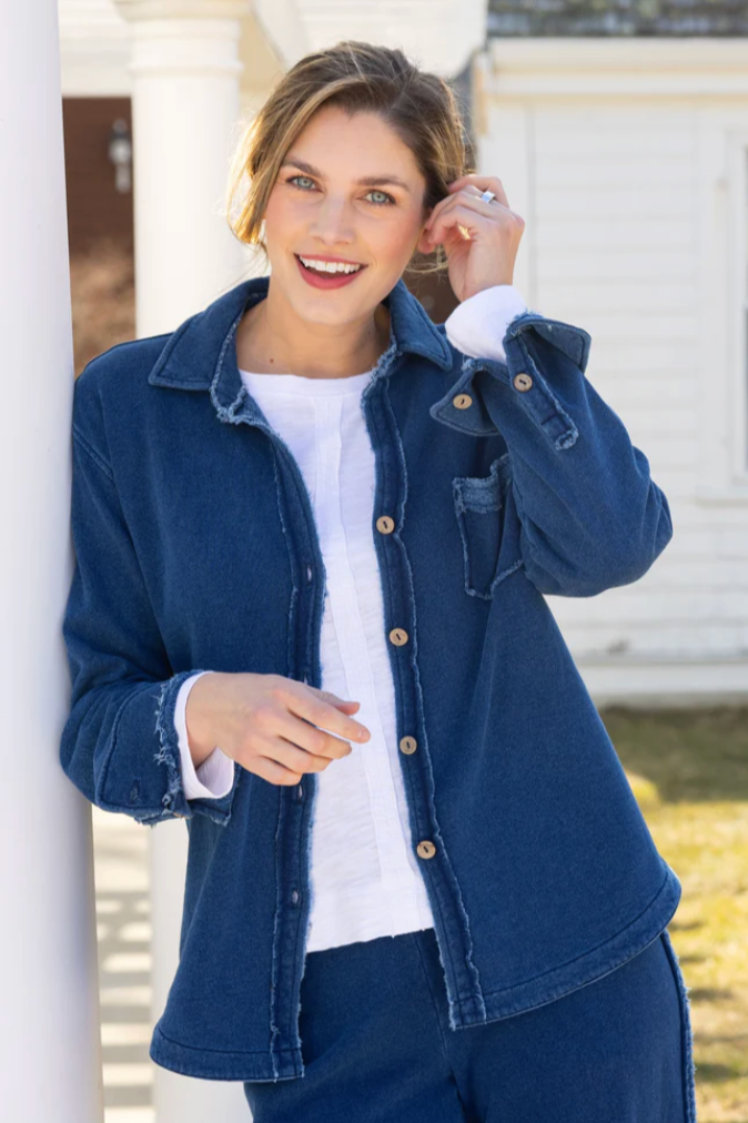 Escape Color Wash Terry Anywhere Shacket