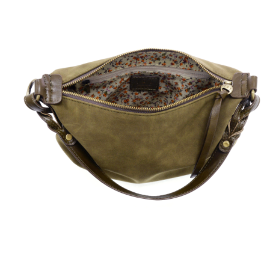 Joy Accessories Effie Faux Suede Shoulder/Crossbody Bag