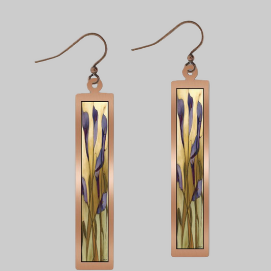 Handmade Calla Lily Showcase Earrings