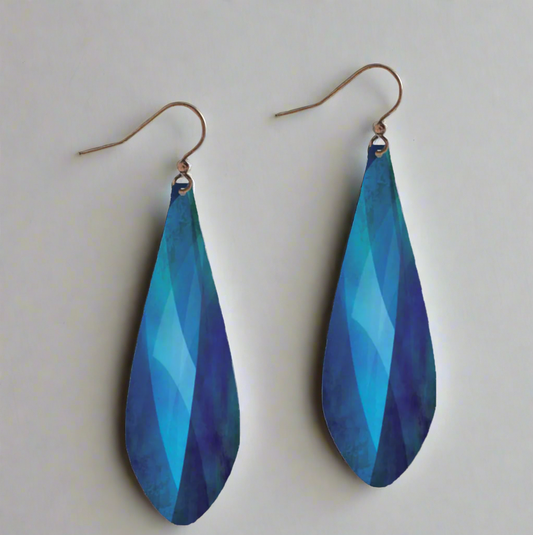 Handmade Modern Long Drop Earrings