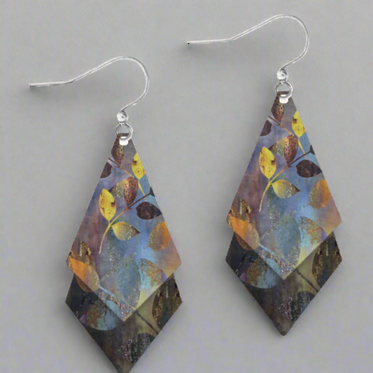 Handmade Forest Foliage Dangle Earrings