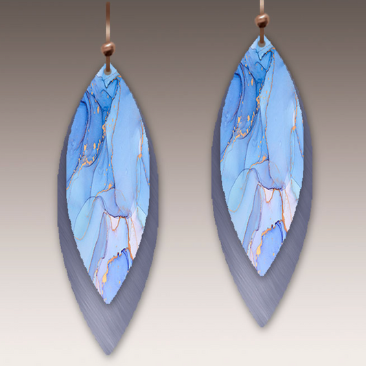 Handmade Blue Shimmer Earrings