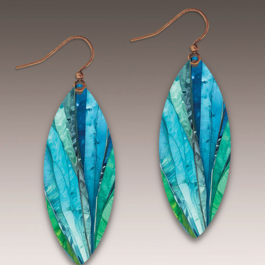 Handmade Waterfall Crash Leaf Earrings