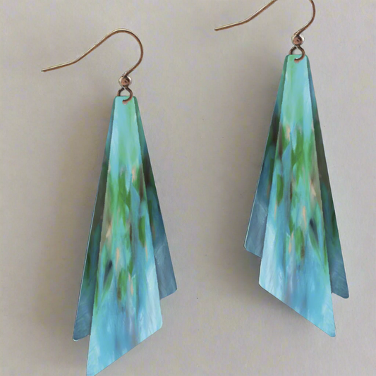 Handmade Abstract Wing Earrings