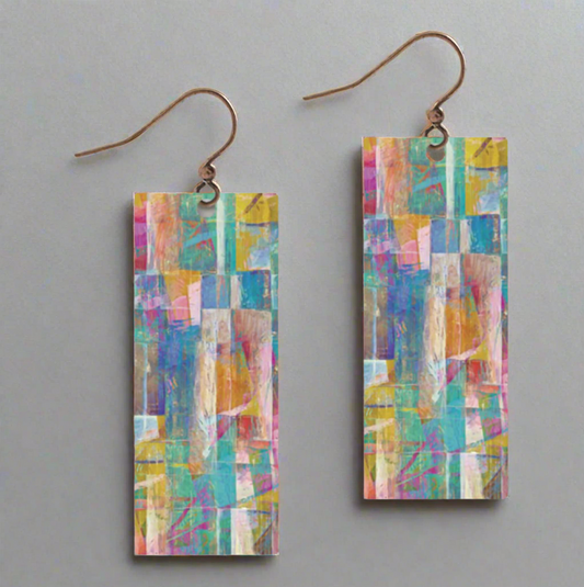 Handmade Mosaic Abstract Earrings
