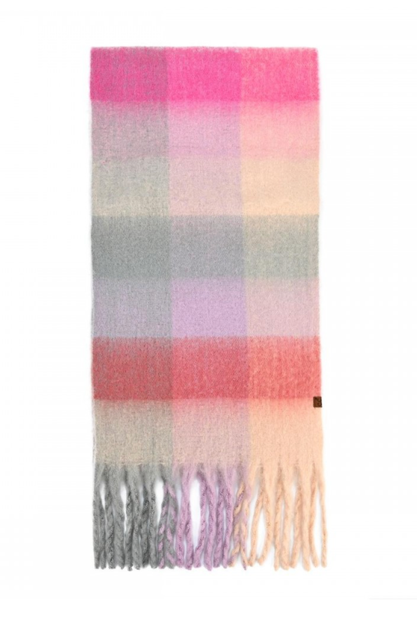 Multi Color Check Pattern Woven Scarf