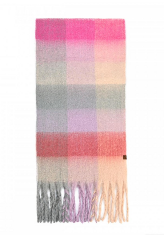 Multi Color Check Pattern Woven Scarf