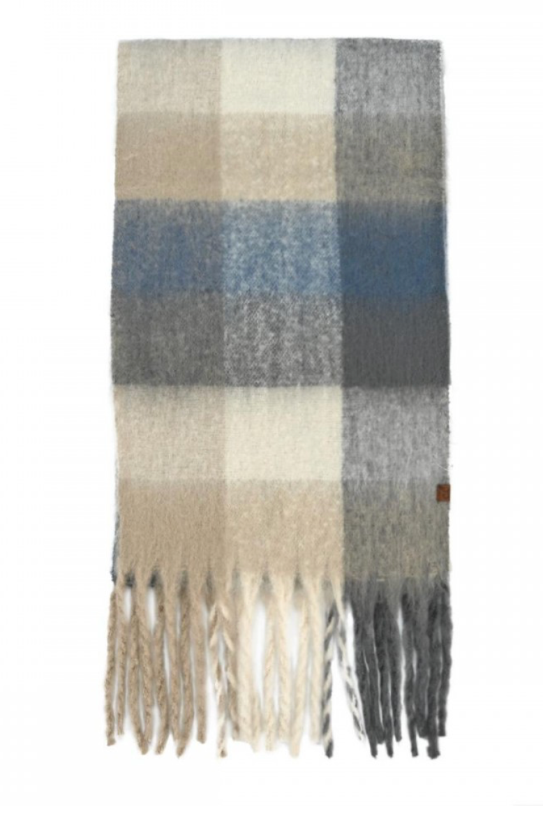 Multi Color Check Pattern Woven Scarf