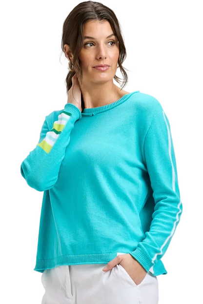 Zaket & Plover Roll Trim Sweater-NEW