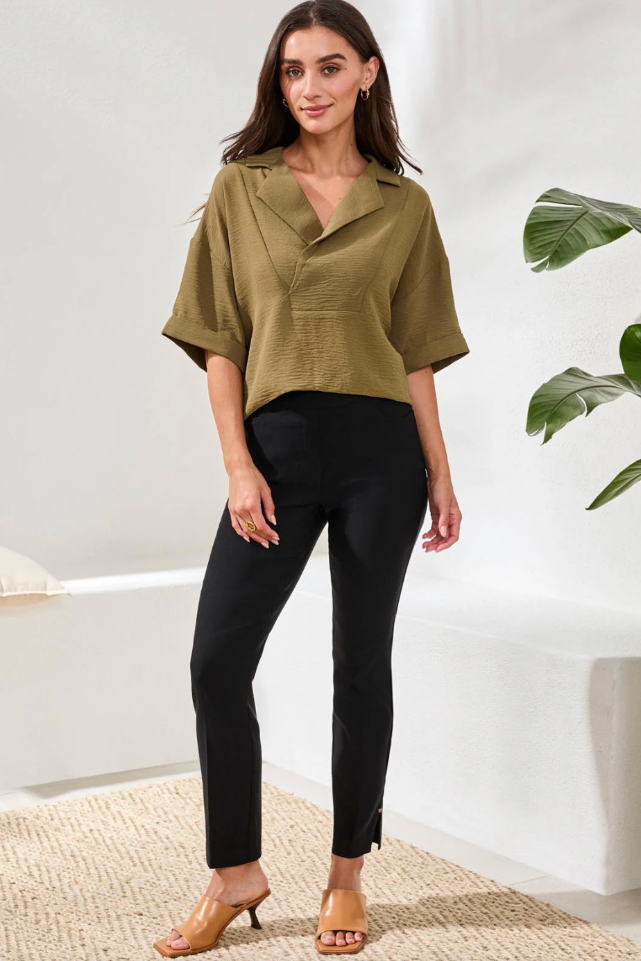 Tribal Flatten It® Slim Pull-On Ankle Pants