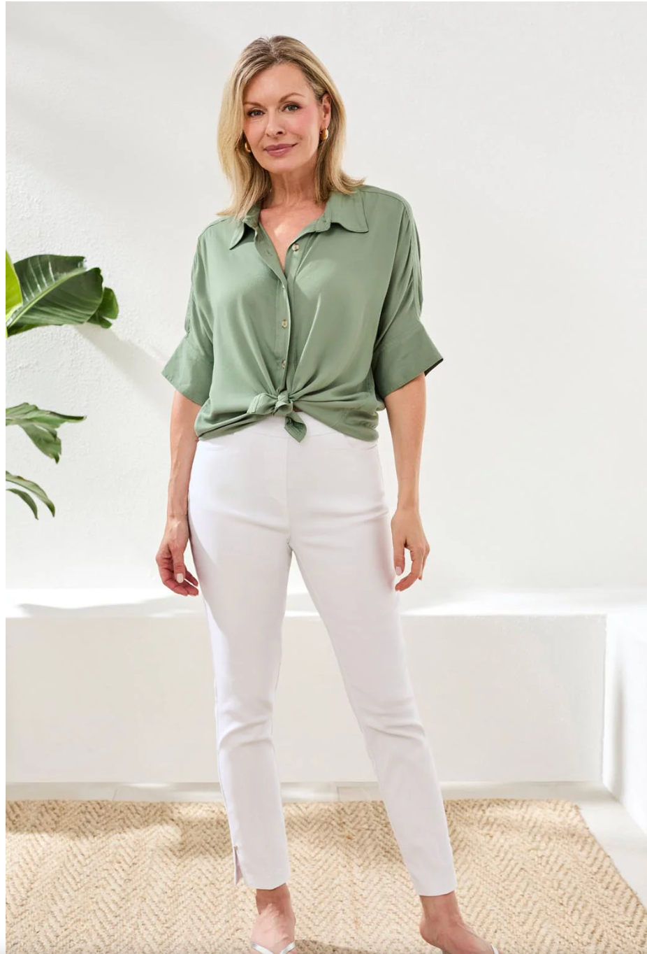 Tribal Flatten It® Slim Pull-On Ankle Pants