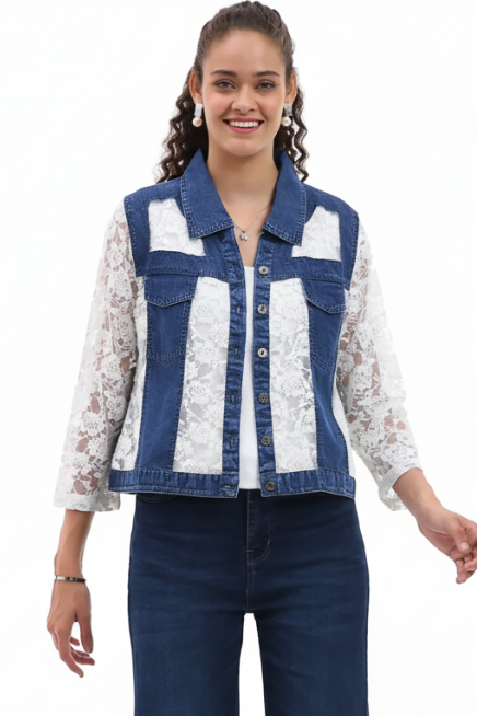 Parsley & Sage Lacey Collar Jacket