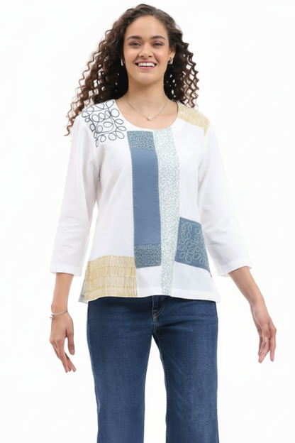 Parsley & Sage Thea Top Multi Pastel Multi