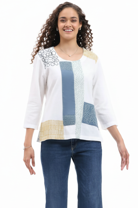 Parsley & Sage Thea Top Multi Pastel Multi