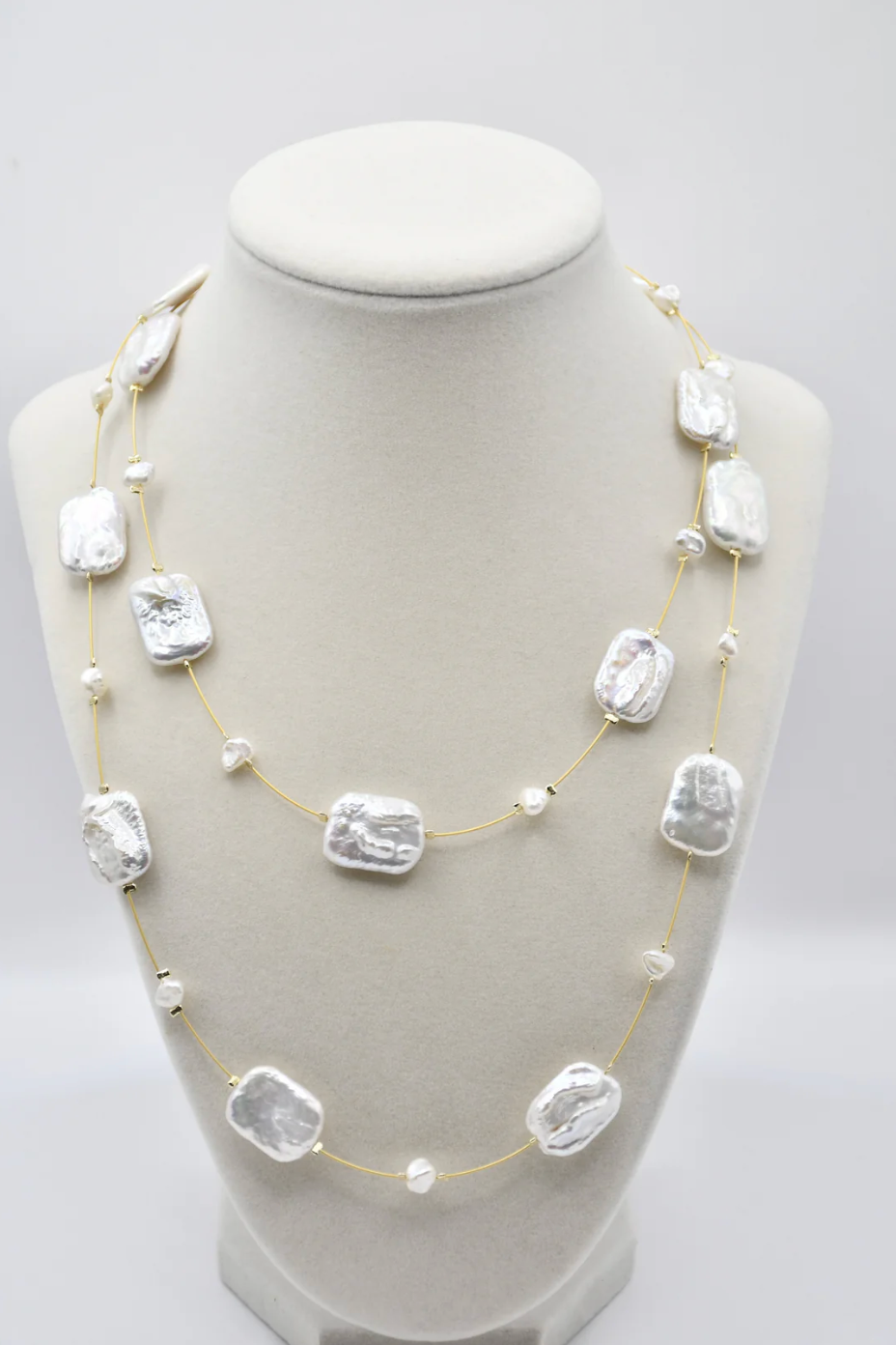 Sea Lily Gold 40" Pearl Necklace