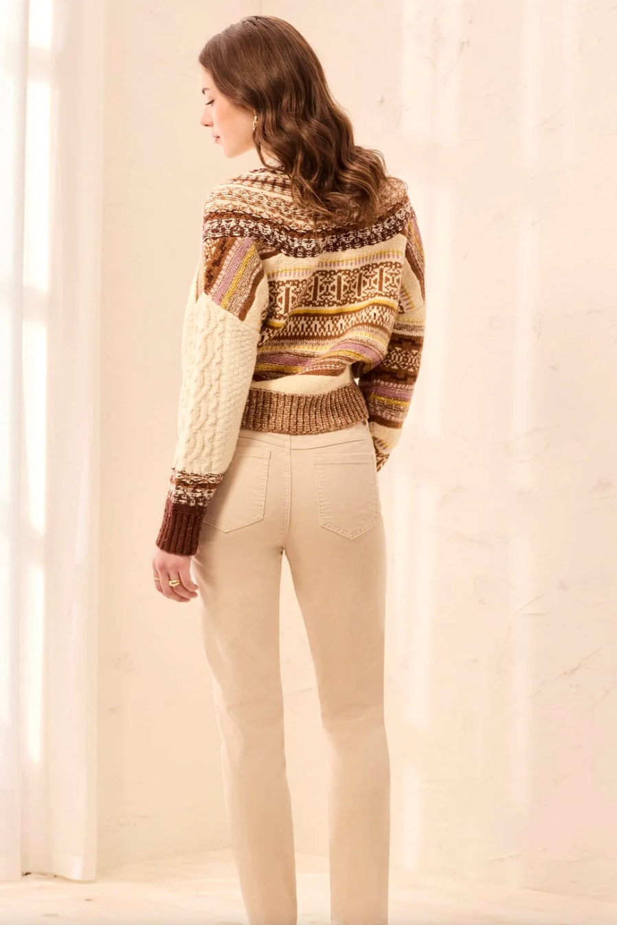 Tribal Micro Cord Pull On Slim Ankle Pant