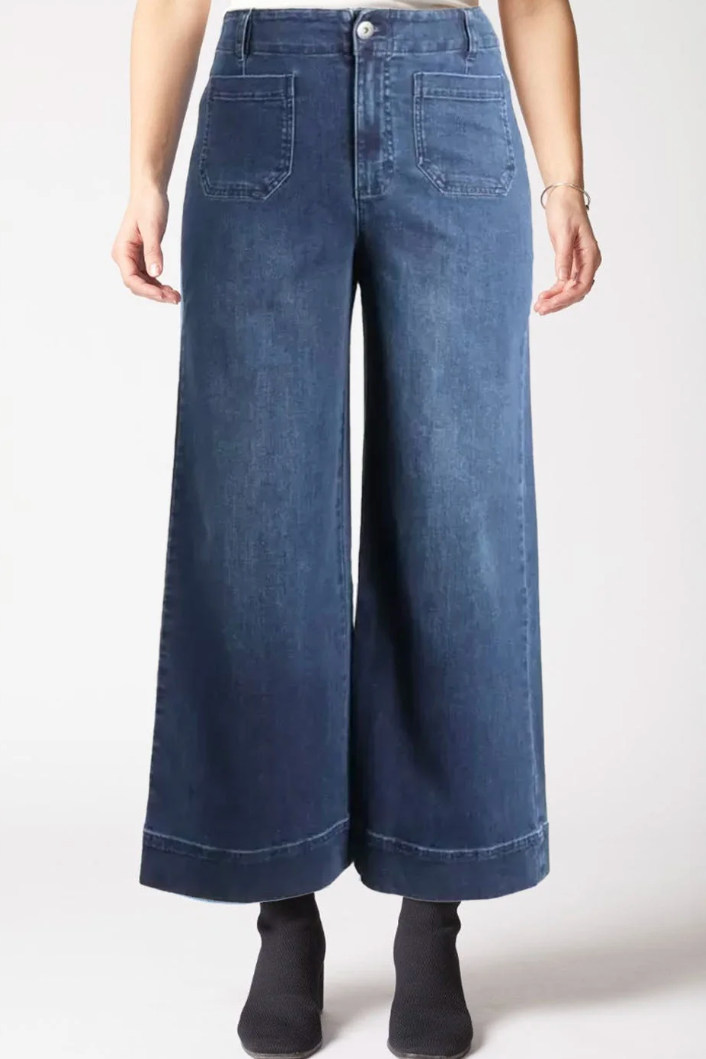 Habitat Stretch Denim Wide Leg Ankle Jean
