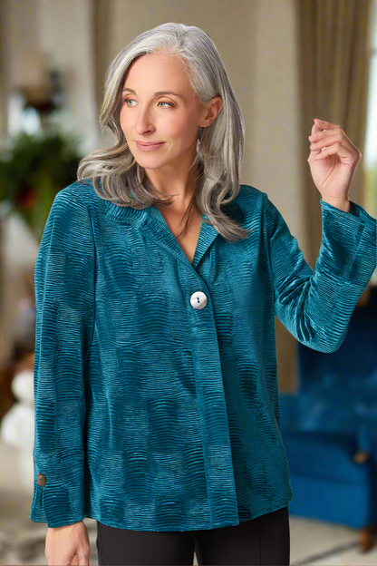 Habitat Crinkle Velvet Swing Shirt-NEW
