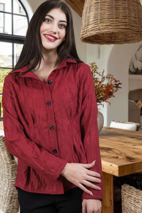 Trisha Tyler Textured Shirt Jacket