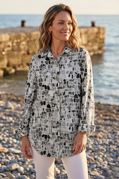 Escape Regatta Rayon Sea Glass Beach Shirt