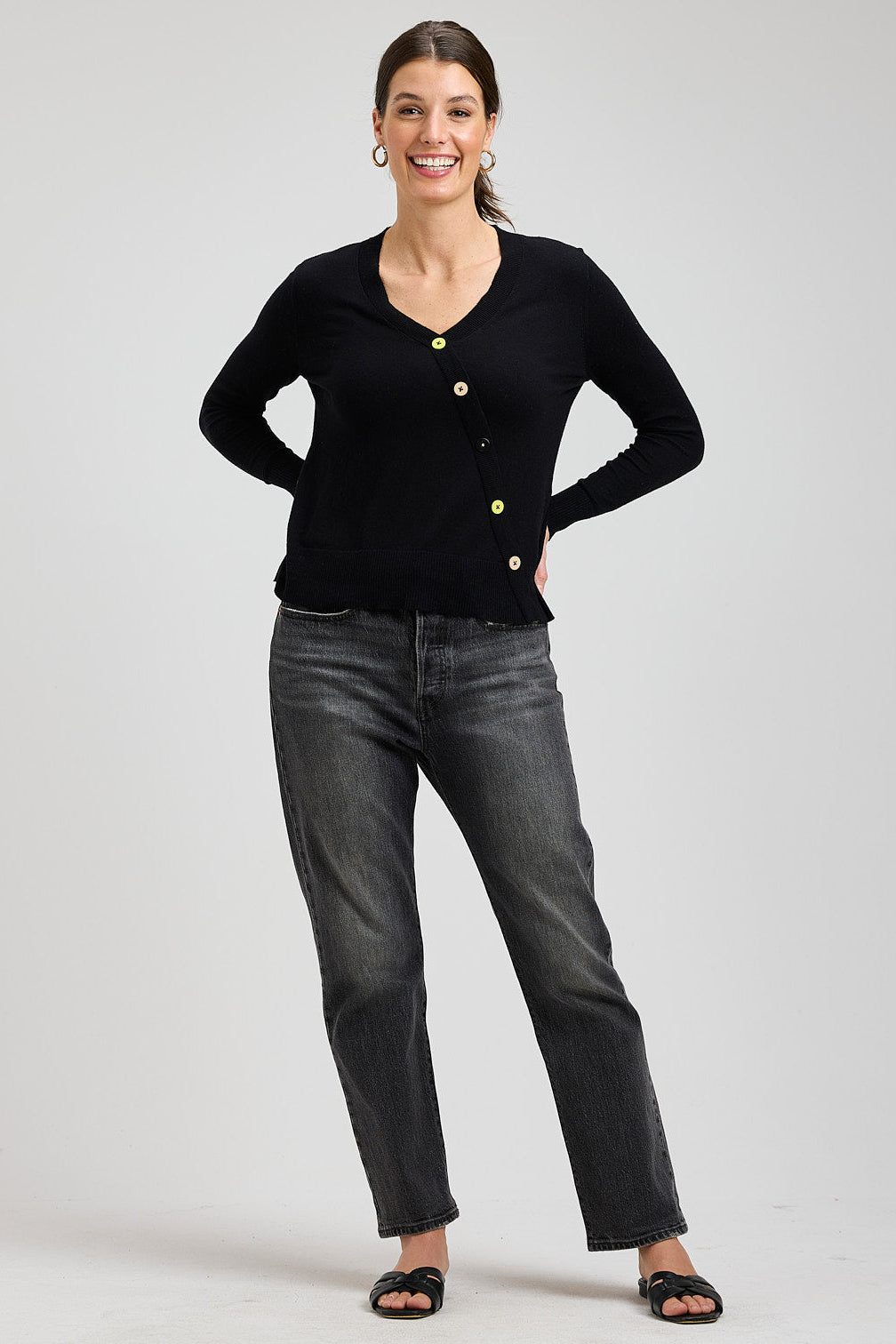 Zaket & Plover Button Angle Sweater-NEW