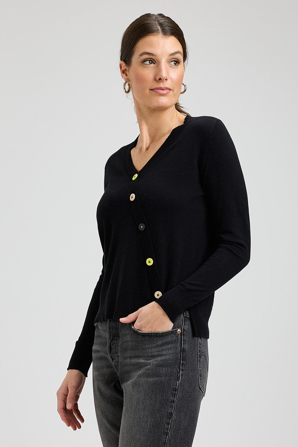 Zaket & Plover Button Angle Sweater-NEW